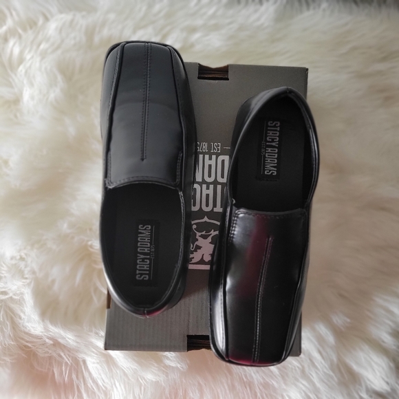 Stacy Adams Black Dress Shoe Boys (Sz 5) - Picture 1 of 3